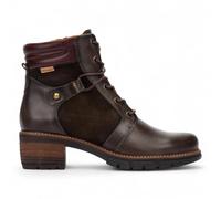 Pikolinos Womens Women’s Forest Brown Leather Zip & Lace Up Heel Ankle Boots - San Sebastián - Size EU 39
