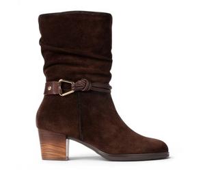 Pikolinos Zamora Women's Dark Brown Leather Mid-Calf Long High Comfort Boots