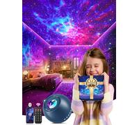 PIKOY Galaxy Projector with Gift Box,【15 Colors】 Girls Gifts Star Projector, [15 White Noises+Bluetooth+Remote] Boys Gifts, Sensory Lights