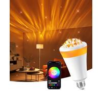 PIKOY Smart Bulb E27.16 Million Colours Aurora Lamp, WLAN Smart Home | Voice control with Alexa & Google Assistant, Plug & Play, Dimmable, Timer, Smart LED Bulb, Living Room, Bedroom Decoration
