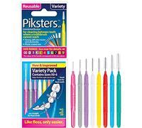Piksters 8 Brushes for Cleaning Between Teeth - Variety of All Size - Pack of 12