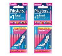 Piksters Interdental Brush Extra Tight Gaps 2X 10 Pack Pink Size 00