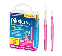 Piksters Interdental Brush Extra Tight Gaps 30 Pack Pink Size 00