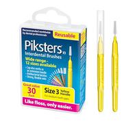 Piksters Interdental Brush Medium Gaps 30 Pack Yellow Size 3