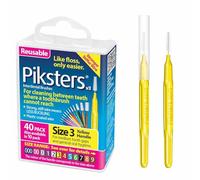 Piksters Interdental Brush Medium Gaps 40 Pack Yellow Size 3