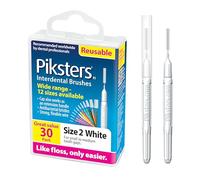 Piksters Interdental Brush Small/Medium Gaps 30 Pack White Size 2