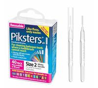 Piksters Interdental Brush Small/Medium Gaps 40 Pack White Size 2