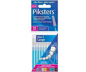 Piksters interdental brushes, 10 pieces, purple, 0.70 mm, pack of 3 (3 x 10 pieces).