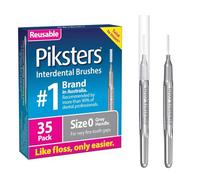 Piksters Interdental Brushes, 35 pk, Size 0, Interdental Tooth Brush for Very Tight Gaps, Gum Soft Bristles for Plaque Removal, Safe for Braces