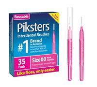 Piksters Interdental Brushes, 35 pk, Size 00, Interdental Tooth Brush for Extremely Tight Gaps, Gum Soft Bristles for Plaque Removal, Safe for Braces