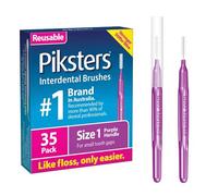 Piksters Interdental Brushes, 35 pk, Size 1, Interdental Tooth Brush for Tight Gaps, Gum Soft Bristles for Plaque Removal, Safe for Braces