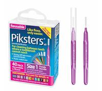 Piksters Interdental Brushes (40 Pack, Size 1 (Purple))