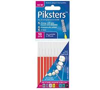 Piksters Interdental Brushes, Pack of 10, Red, 0.65 mm, Value Pack of 6 (6 x 10 Pieces)