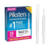 Piksters Interdental Brushes Sizes 00-6, 35pk (White, Size 2, 35pk)