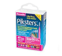 Piksters Pink Size 00 Pack of 40 Brushes (Pink)
