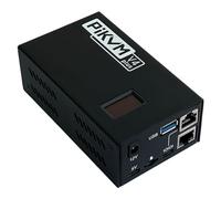 PiKVM V4 Plus IP KVM - Raspberry Pi Based KVM Over IP - HD Video - Install OS Via UEFI/BIOS Control - USB 3.0 Storage - Remote Control Keyboard, Video, Mouse - HDMI, OLED Display, & Metal Enclosure