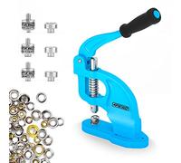 PIKWO Hand Press Heavy Duty Eyelet Grommet Machine Punch Tool Kit with 3 Dies and 900 Pcs Grommets Self Piercing Labor Saving