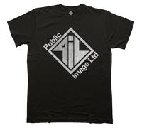 PIL (Public Image Ltd) Diamond Logo & Text Official Tee T-Shirt Mens Unisex (Large) Black