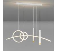 Pilanp 39" Linear Chandelier Dining Room LED Pendant Light Nordic Simple Indoor Pendant Light For Kitchen Island Coffee Shop Modern Hanging Light (Adjustable Height)