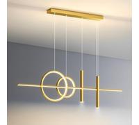 Pilanp 39" Linear Pendant Light Creative 45W LED Chandelier Simple Indoor Pendant Light Fixtures For Dining Room Kitchen Island Coffee Shop Hanging Light (Adjustable Height)