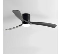 Pilanp Minimalist Ceiling Fan With 28W LED Light Smart Remote Ceiling Fans With Lights Low Profile Quiet Ceiling Fans Flush Mount For Bedroom Living Room Dining Room