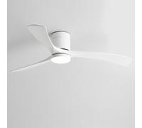 Pilanp Minimalist Ceiling Fan With 28W LED Light Smart Remote Ceiling Fans With Lights Low Profile Quiet Ceiling Fans Flush Mount For Bedroom Living Room Dining Room