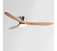 Pilanp Modern Ceiling Fan with Light 24W LED Ceiling Lights Indoor Quiet Ceiling Fans Wooden Blades, Remote 6 Gear Wind Speed Ceiling Fan Light for Living Room Dining Room Bedroom