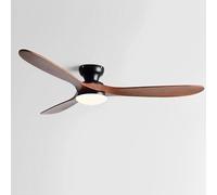 Pilanp Modern Ceiling Fan With Light 24W LED Ceiling Lights Indoor Quiet Ceiling Fans Wooden Blades, Remote 6 Gear Wind Speed Ceiling Fan Light For Living Room Dining Room Bedroom