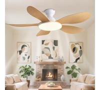 Pilanp Modern Ceiling Fan with Light, DC Motor, 6 Speed Reversible Quiet Ceiling Fans with 108W LED Lights and Remote Control for Bedroom, Living Room, Dining Room, Patio