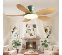 Pilanp Modern Ceiling Fan with Light, DC Motor, 6 Speed Reversible Quiet Ceiling Fans with 108W LED Lights and Remote Control for Bedroom, Living Room, Dining Room, Patio