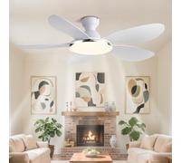 Pilanp Modern Ceiling Fan with Light, DC Motor, 6 Speed Reversible Quiet Ceiling Fans with 108W LED Lights and Remote Control for Bedroom, Living Room, Dining Room, Patio