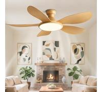 Pilanp Modern Ceiling Fan with Light, DC Motor, 6 Speed Reversible Quiet Ceiling Fans with 108W LED Lights and Remote Control for Bedroom, Living Room, Dining Room, Patio