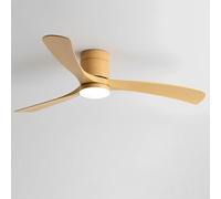 Pilanp Modern Remote Ceiling Fan With 28W LED Light Nordic Quiet Ceiling Fans Low Profile Ceiling Fan Light ABS Blades For Living Room Dining Room Bedroom Lounge