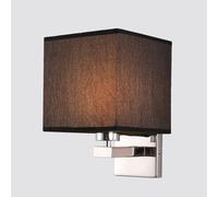 Pilanp Rustic Fabric Wall Sconces Chrome Metal Wall Sconce Fixtures With Linen Fabric Shade Bathroom Vanity Wall Lamps For Hallway Bedroom Living Room Bathroom Stairway