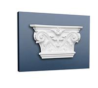 Pilaster Capital Decoration Element Stucco Orac Decor K201 LUXXUS Made of Light Rigid Foam White