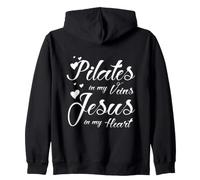 Pilates And Jesus Lover Mind Body Movement Zip Hoodie