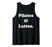 Pilates And Lattes Fitness Motivation Funny Saying Tank Top