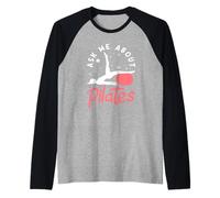 Pilates Ask Me About Pilates Stars Art Raglan Baseball Tee
