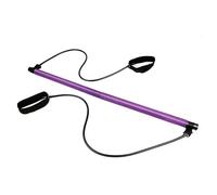 Pilates Bar Kit, Portable Pilates Bar Resistance Band Yoga Pilates Stick, Pilates Exercise Resistance Band, Yoga Exercise Bar With Foot Loopss for Yoga Shaping Stretching Exercise (Purple)