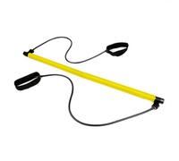 Pilates Bar Kit, Portable Pilates Bar with Resistance Bands, Yoga Pilates Stick for Home Workouts (Yellow)