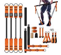 Pilates Bar Kit with Resistance Bands - Exercise Equipment for Gym - Pilates System Full-Body Workout Equipment for Women Men Adults Apartment Dwellers Gym Home Athletes Shoulders