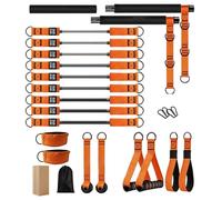 Pilates Bar Set with Resistance Bands, Body Shaping Training Device - Pilates System Full Body Training for Women, Men and Adults at Home or in the Gym with Shoulder Training