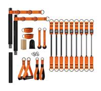 Pilates Bar Set with Resistance Bands Equipment for Full Body Workout Squat Equipment for Home Studio Professionals Athletes Shoulders Legs