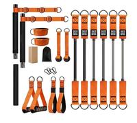 Pilates Bar Set with Resistance Bands, Fitness Equipment for Studio, Pilates System, Full Body Training for Women, Men and Adults, at Home or in the Gym with Shoulder Training