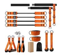 Pilates Bar Set with Resistance Bands - Multifunctional Fitness Device - Multifunctional Pilates System with Adjustable Resistance for Gym Athletes Full Body Training Shoulders Neck