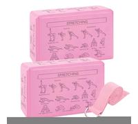 Pilates Block - 2-Piece Soft Portable Non-slip - Women Meditation Pilates Brick,for Home Studio Gym Travel Training Stretching Meditation Women Adults