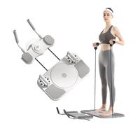 Pilates Board, 5 in 1 Multifunctional Reformer Pilates Machine, Pilates Reformer Board with Timer and Elastic Bands,for Home Use, Full-body Workout and Abdominal Muscle Training (white)