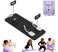 pilates board， Foldable Pilates Reformer Board, Automatic Rebound Ab Roller Abdominal Exercise Machine(Black)