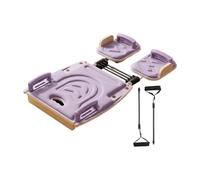 Pilates Board, Folding Pilates Reformer Accessory with Wooden Frame, Iron And Polyester Covering, Stable And Comfortable Surface, Purple