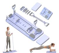 Pilates Board - Full-Body Workout Trainer with Automatic Rebound, Foldable Design, Knee Pads Included, Durable for Home & Gym Use, Suitable for Men & Women